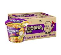 Infinitely Great Home Decor Center 12 Cups Set Chinese Instant Cup Noodle Tongyi Ramen Noodle In Soup 统一 (老坛酸菜)