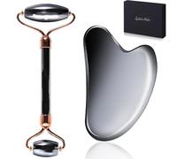 InfiniteRelax Terahertz Gua Sha & Roller Facial Tools, Face Roller and Gua Sha Set, Guasha Massager Tool for Face-Reduce Puffiness and Improve Wrinkles Idea for Mom Women