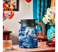 Infinitne Vintage Floral Pattern Tea- Built-in Infuser, Infinite Tea Pot, 316 Stainless Steel Insulated Tea Bottle, Long-Lasting Heat Retention, Easy to Clean (1000ML-Type-Z)