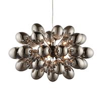infinity 8 lights electro glass pendant light in black chrome