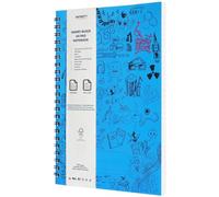 Infinity A4 Notebook, Lined Wirebound Spiral Notepad - 224 Pages, 80gsm Paper, Perforated Lay-Flat Sheets, A4 Writing Pad for Office, School, University & Lecture Notes, Blue