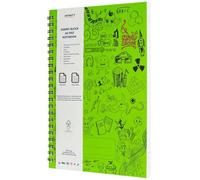 Infinity A4 Notebook, Lined Wirebound Spiral Notepad - 224 Pages, 80gsm Paper, Perforated Lay-Flat Sheets, A4 Writing Pad for Office, School, University & Lecture Notes, Green
