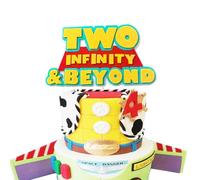 Infinity and Beyond Birthday Cake Topper and Decorations - Cartoon Story 2nd Birthday Cake Decorations - Party Supplies for Baby Boys and Girls