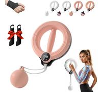 Infinity Arm Hoop, 2026 New 360° Hand-Crank Forearm Trainer, Weighted Arm Hoop With 3 Modes LED Display for Upper Body Strength Training Home & Gym Workouts (Pink (Timer))