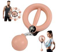 Infinity Arm Hoop, Infinity Hoop for Arms and Shoulder Exercise Equipment, Smart Flabby Arm Exerciser with Digital Tracker, 360° Hand-Crank Forearm Workout for Home Gym Exercise(Pink)