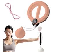 Infinity Arm Hoop - Weighted Resistance with Continuous Tension for Flabby Arm Exerciser, 360° Hand-Crank Forearm Trainer, Lightweight & Portable - Creates Lifted Arm Definition (PINK, STYLE-1)