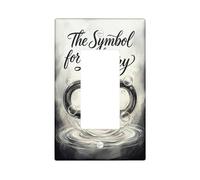 Infinity Bathroom Single Rocker Light Switch Cover, Modern Artistic Water Bubbles N/a Black Plastic Standard Size Accents Wall Switch Plates for Home Living Room New Apartment Decor