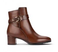 Infinity Calafat Women's Brown Leather Ankle Bootie Heeled Boots