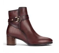 Infinity Calafat Women's Burgundy Red Leather Ankle Heeled Boots