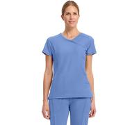 Infinity Cherokee Women Nurse Scrubs Top Mock Wrap 2625A, Blue, M