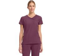 Infinity Cherokee Women Nurse Scrubs Top Mock Wrap 2625A, Wine, Medium