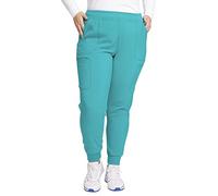 Infinity Cherokee Women Scrubs Pant for Nurse Mid Rise Jogger CK080A, Teal Blue, L Petite