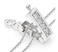 Infinity Clips Necklace Shortener for Thin Chains 1pc Small Silver Plated Brass Necklace Shortener Clasp to Shorten & Layer Rope Snake Box Small Chains up to 1.3mm - Adjuster Clip