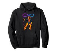 Infinity Cowgirl with Glowing Lasso Feminine Western Power Pullover Hoodie