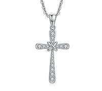 Infinity Cross Necklace for Women Men Sterling Silver Cross Pendant Necklace for Men Silver Infinity Cross Necklace Men Women Religious Cross Jewelry Christian Cross Necklaces Infinity Necklace