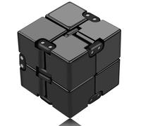 Infinity Cube Fidget Toy Cube suitable for Adults & Kids, New Version Fidget Finger Toy Stress and Anxiety relief, Killing Time Fidget Toys Infinite Cube suitable for Office Staff (Black)