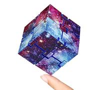 Infinity Cube Fidget Toy Stress Relief for Adults and Kids , Fidget Toy Cute Puzzle Flip Cube for Anxiety Relief and Killing Time… (Galaxy)