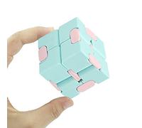 Infinity Cube Fidget Toy Stress Relief for Adults and Kids , Fidget Toy Cute Puzzle Flip Cube for Anxiety Relief and Killing Time… (Blue)