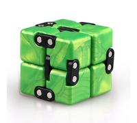 Infinity Cube Toy Cube Finger Toy Stress and Anxiety relief, Killing Time Toys (Green)