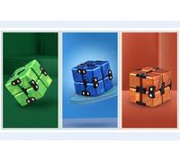 Infinity Cube Toy for Adults and Kids, New Version Finger Toy Stress and Anxiety, Killing Time Fidget Toys Infinite Cube for Office Staff (Rectangle-Blue*Green*Gold)