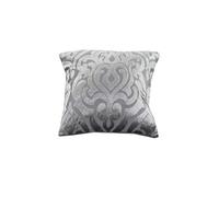 Infinity Cushion Covers Pair 43x43 Beige Jacquard Velvet Floral Damask Decorative Pillowcovers Soft Microfiber Backing Machine Washable