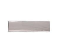 Infinity Decor 11” or 12” Victorian Letter Plate Tidy Inner Flap - Solid Brass Letterbox Internal Door Cover Plate (Polished Chrome, 12")