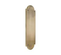 Infinity Decor 302mm x 72mm Victorian Style Solid Cast Brass Shaped Door Finger Push Plate 9 mm Thickness in Various Finishes (Antique)
