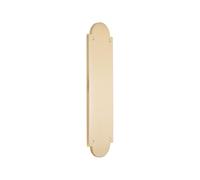 Infinity Decor 302mm x 72mm Victorian Style Solid Cast Brass Shaped Door Finger Push Plate 9 mm Thickness in Various Finishes (Satin Brass)