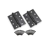 Infinity Decor 4" (100mm) Gunmetal Grey CE11 Fir Ball Bearing Butt Hinges Pair - Steel Door Hinges for Internal External Wooden Doors