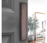 Infinity Decor 5mm Forged Brass Victorian Door Push Finger Plate 275mm x 75mm Aged Bronze Finish/Traditional Protective Door Push Plate -Ornate Door Finger Plate