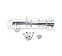 Infinity Decor 6” 150mm Iron Brenton Padlock Bolt Zinc Coated Heavy Duty Security Sliding Door Lockable Latch - Ideal for Shed Doors and Outdoor Gates