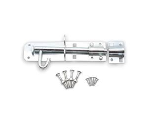 Infinity Decor 6” 150mm Iron Brenton Padlock Bolt Zinc Coated Heavy Duty Security Sliding Door Lockable Latch - Ideal for Shed Doors and Outdoor Gates