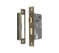 Infinity Decor 63mm & 75mm Bathroom Mortice Door Lock for Internal Wooden Doors - Warrington Certified & Security Purpose. (Antique Brass, 63mm)
