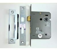 Infinity Decor 63mm & 75mm Bathroom Mortice Door Lock for Internal Wooden Doors - Warrington Certified & Security Purpose. (Polished Nickel, 75mm)