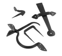 Infinity Decor 8” Hand Forged Iron Suffolk Arrow End Thumb Latch Door Set Beeswax Finish - for Garden Wooden Gate and Shed Doors
