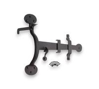 Infinity Decor® 8 inch Wrought Iron Heavy Duty Suffolk Penny End Thumb Latch for Gates & Doors - Hand Forged Latch in Beeswax Finish for Internal & External Use