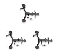 Infinity Decor 8” Wrought Iron Suffolk Penny End Thumb Door Latch Pack Beeswax Set - Hand Forged Latch for Wooden Gate, Shed and Barn Door (Pack of 3)