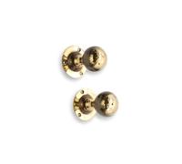 Infinity Decor Aged Brass Victorian Hammered Pattern Ball Round Door Knobs Pairs 45mm Pull Handles Set - Ideal for Interior & Exterior Use