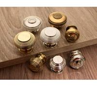Infinity Decor Antique Beehive Bloxwich Old Style Cabinet Knobs Solid Brass/Nickel 30mm/ 40mm (30mm, Bloxwich, Aged Brass)