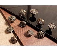 Infinity Decor Antique Gold Cast Iron Cupboard Knob Chest Drawer Round Handle Cabinet Pull (422)