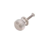 Infinity Decor Antique Style Beehive Solid Brass Cabinet Knobs 30mm/40mm - Aged Brass | Polished Nickel | Aged Bronze (Polished Nickel, 30mm)