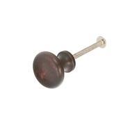 Infinity Decor Antique Style Solid Brass Round Cabinet Knobs Pull Handles - Aged Bronze (Mushroom Small)