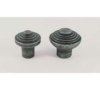 Infinity Decor Antique Vintage Pewter Ribbed Cabinet knobs Pull (Small)