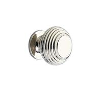 Infinity Decor Beehive Cupboard, Cabinet Knobs- Solid Brass Regency Pull Handles in Polished Nickel (Small)