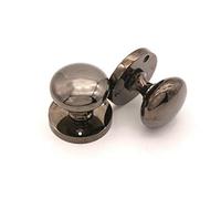 Infinity Decor Black Nickel Victorian Latch Round Mortice Door Knobs Sprung Pull Handles Set