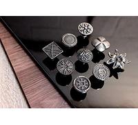 Infinity Decor Black Silver Cast Iron Cupboard Knob Chest Drawer Handle Wardrobe Cabinet Pull (411)