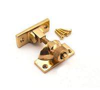 Infinity Decor Brighton Polished Brass Screw Down Sash Window Fastener Lock - Twist Catch Latch for Wood UPVC Aluminum Window Frames