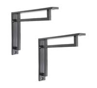 Infinity Decor Cast Iron Ornate Shelving Brackets Heavy Duty Wall Brackets for Shelves, Kitchen Shelves & Living Room Pack of Two in Black Finish 230mm x 160mm