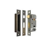 Infinity Decor CE Approved 2.5” Aged Bronze Euro Profile Mortice Sash Lock Set Cylinder Keyhole Security- for Internal and External Doors