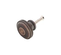 Infinity Decor Classic Solid Brass Round Reeded Bloxwich Knob Aged Bronze 40mm Kitchen Hardware Cabinet Pull for Drawers, Wardrobes, and Cupboard Doors